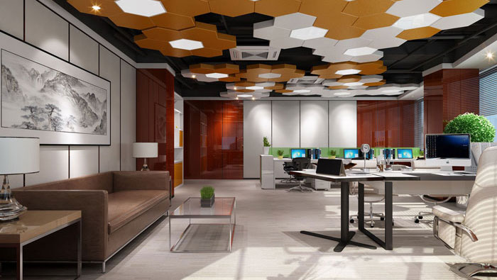 750平方中型办公室装修设计案例