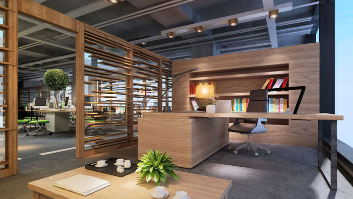 1100平方大型创意办公室装修设计案例
