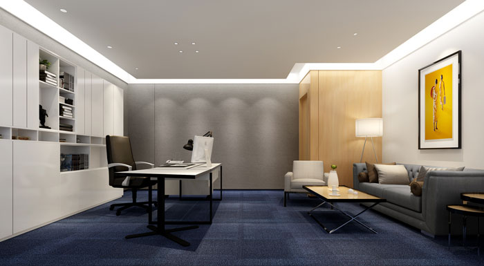 510平方现代简约总经理办公室装修设计案例效果图