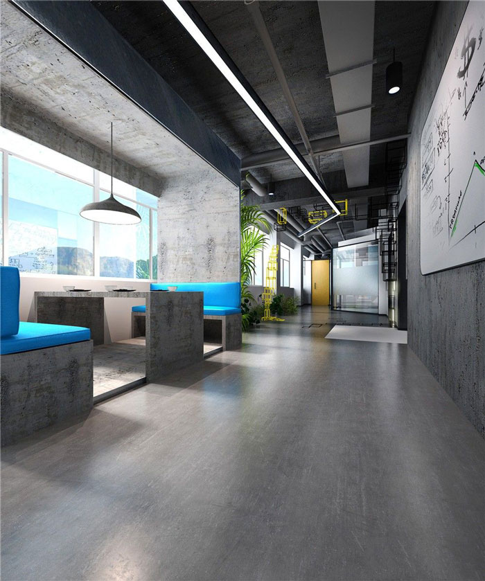 1250平方现代简约风格办公室接待区域装修设计案例效果图
