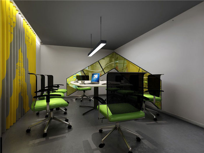 1420平方大型办公室会议空间装修设计案例效果图