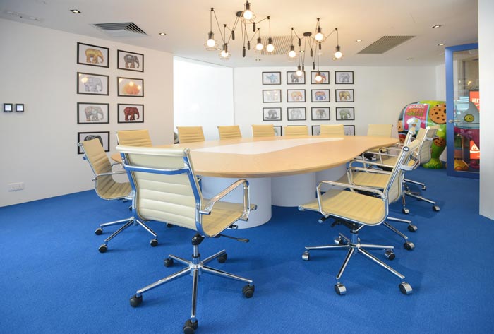 1900平方大型办公室小型会议室装修设计案例效果图