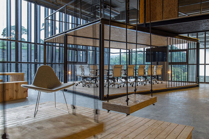 物流公司loft风格办公室会议室装修设计案例效果图