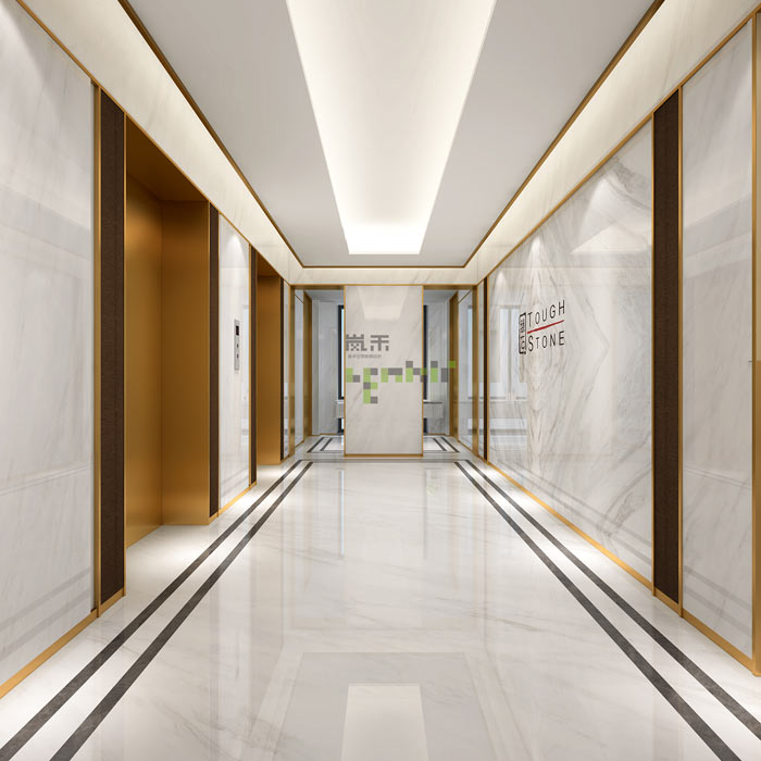 新中式风格办公室电梯间装修设计效果图