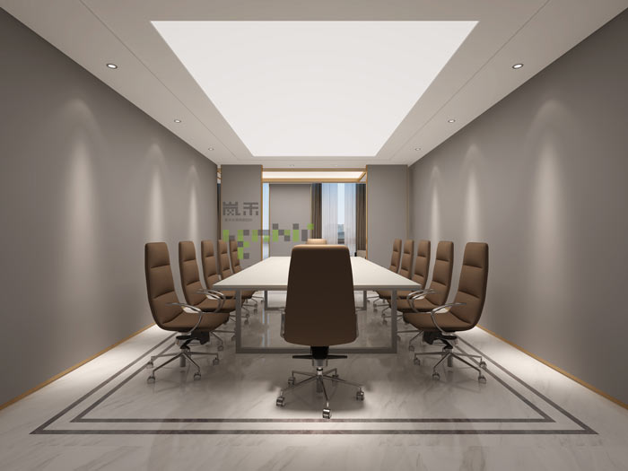 新中式风格办公室会议室装修设计效果图