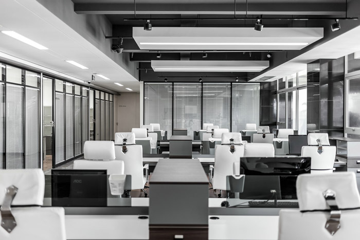 600m2现代办公室办公区装修设计效果图
