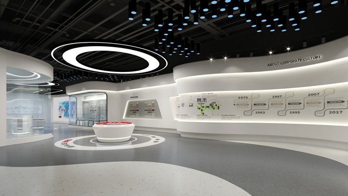 杭州鸿世电器办公楼展厅装修设计效果图