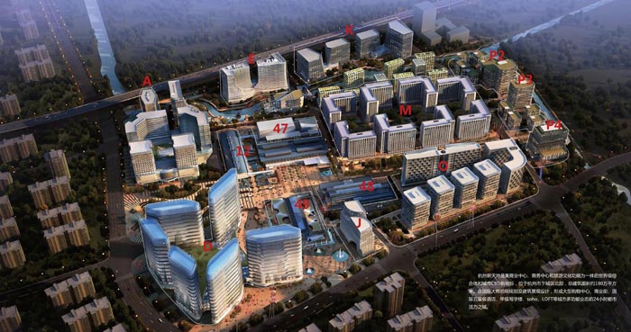 杭州新天地商务中心设计俯视图