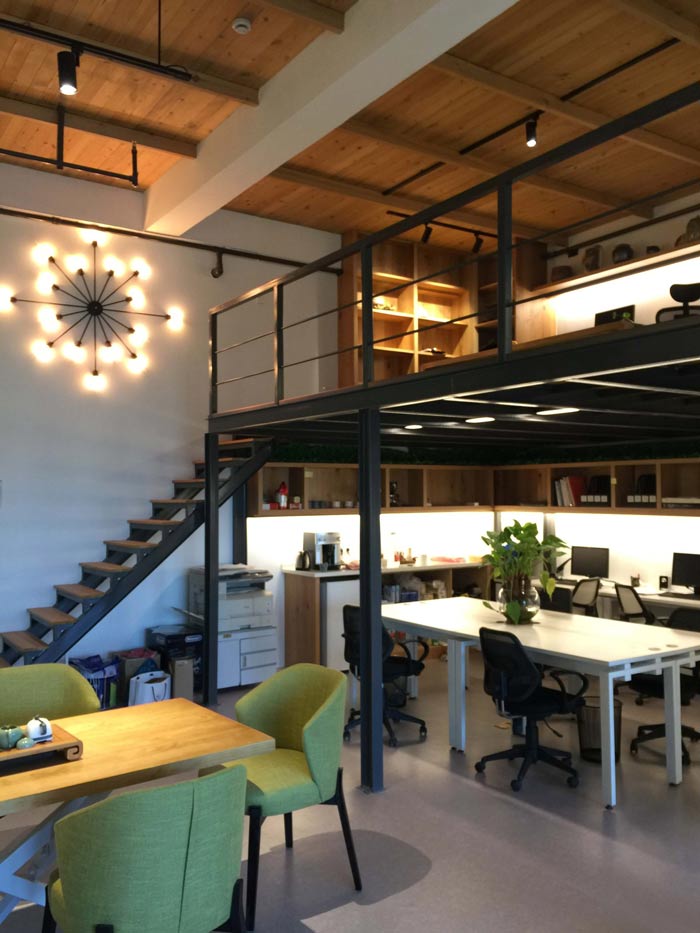 服饰公司LOFT办公室两层空间布局