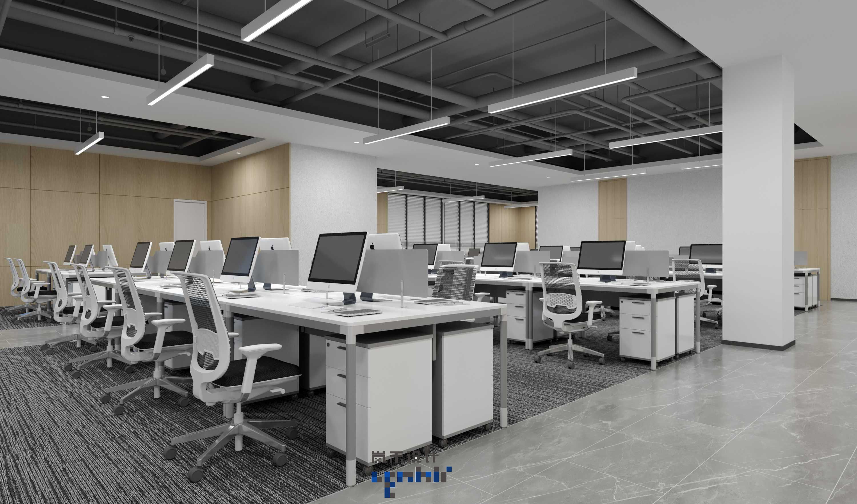 4700平方米杭州科技公司开放式办公区设计